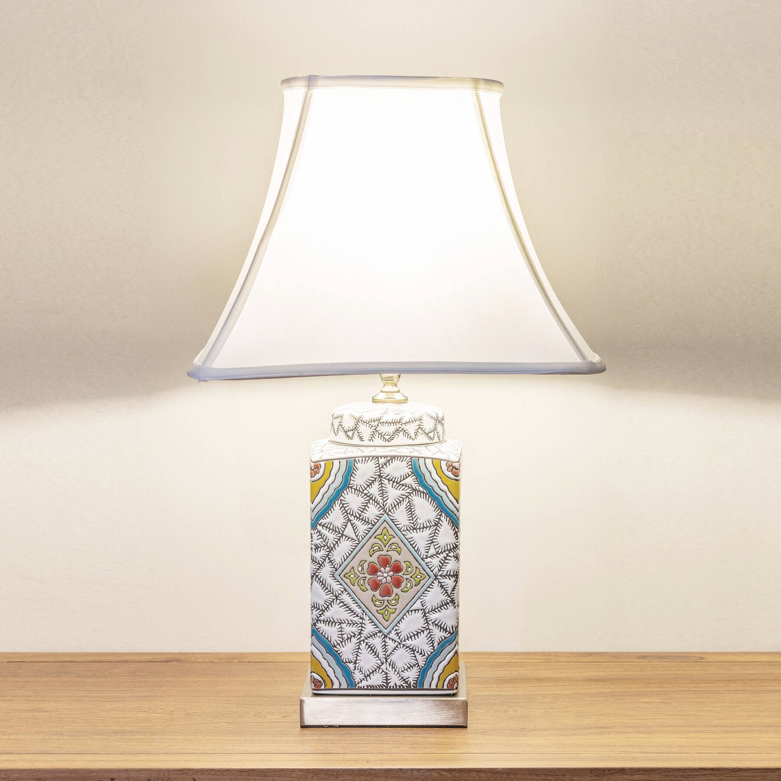 white square table lamp shades