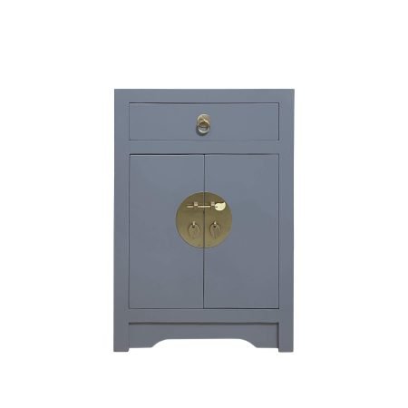 Storm grey chinese bedside cabinet