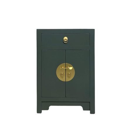 Forest Green chinese bedside cabinet