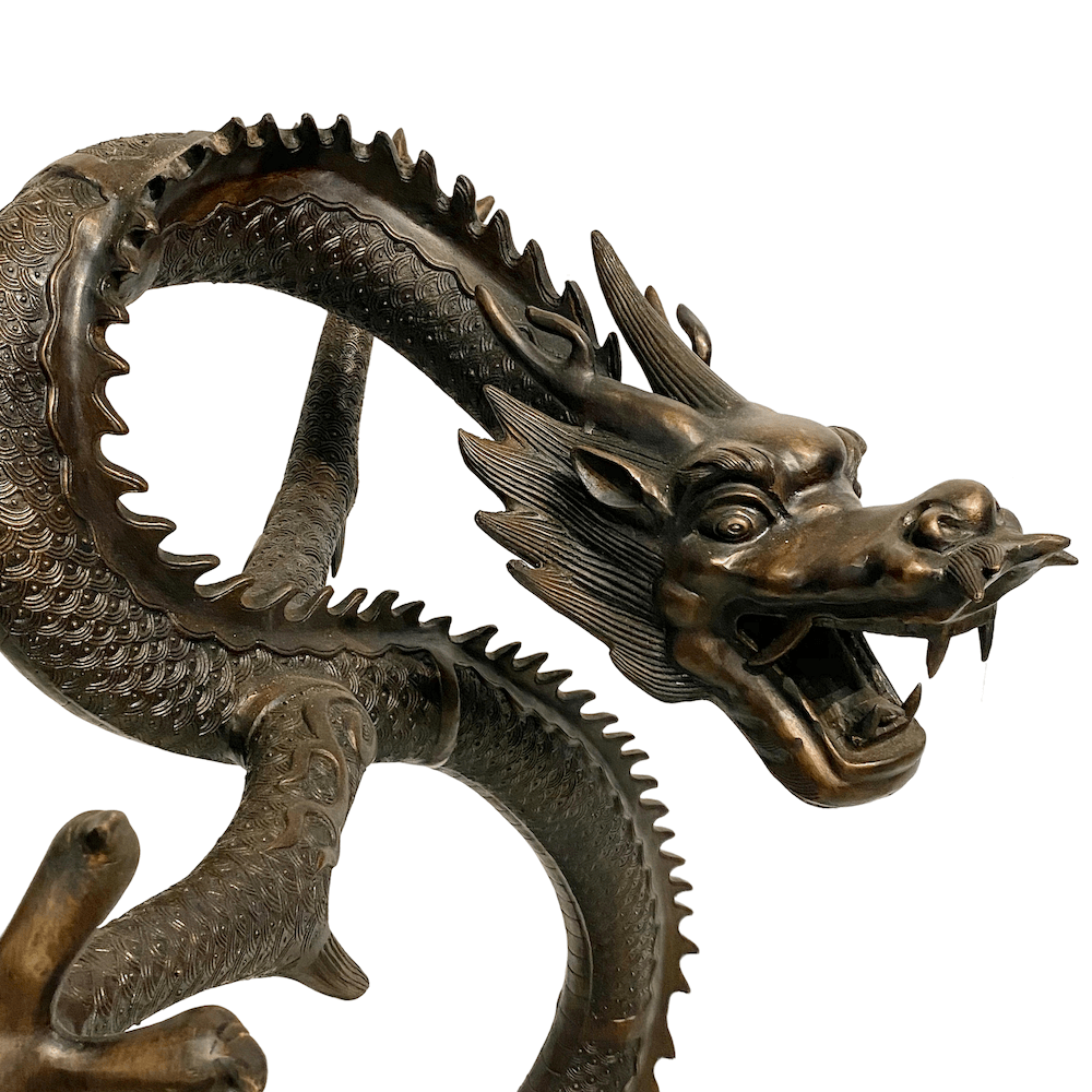 Large Brass Dragon Statue - Just Anthony