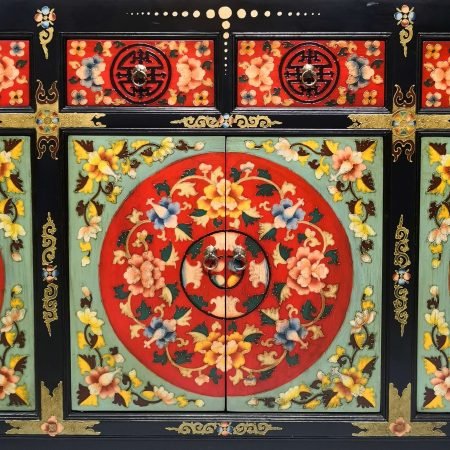 Tibetan furniture hand-painted long colourful sideboard