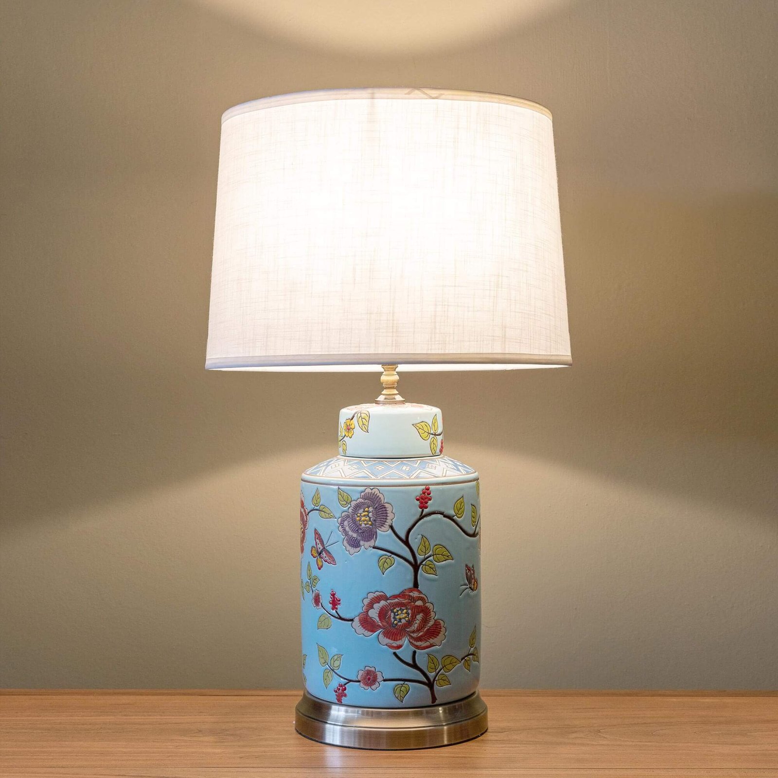 floral porcelain table lamps