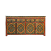 Hand-painted tibetan-style sideboard