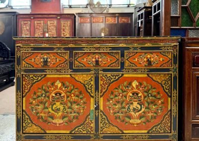 hand-painted Tibetan-style sideboard