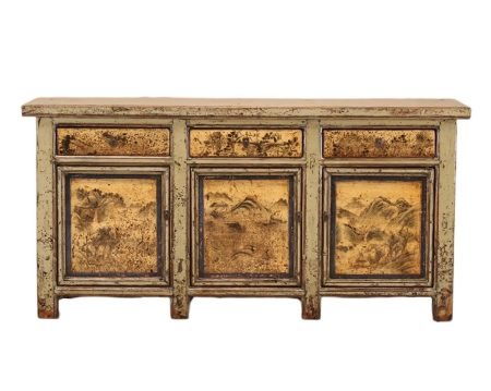 Chinese antique furniture, painted Shanxi long sideboard