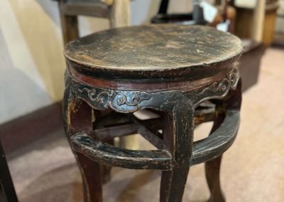 Chinese antique round incense stand with cabriole legs