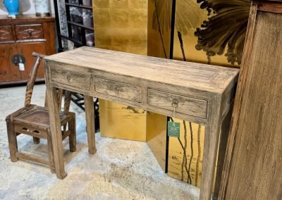 a distressed 3-drawer shandong chinese table